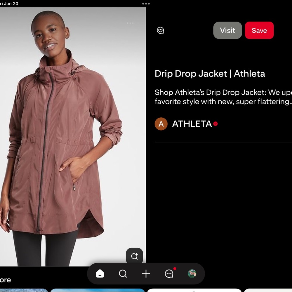 Athleta Drip Drop Rain Jacket